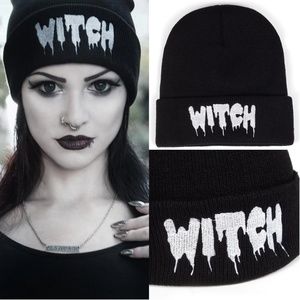 Black Beanie with Dripping WITCH lettering.